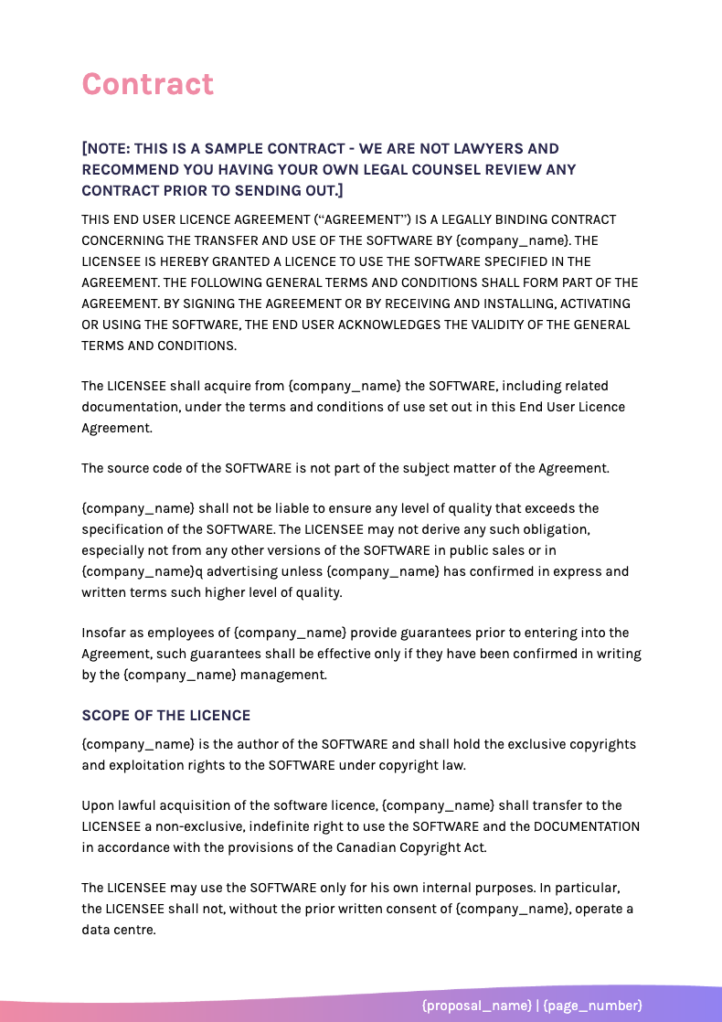 SaaS Proposal Template